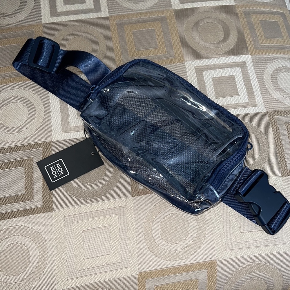 NWT Navy Clear Fanny Pack Belt Bag